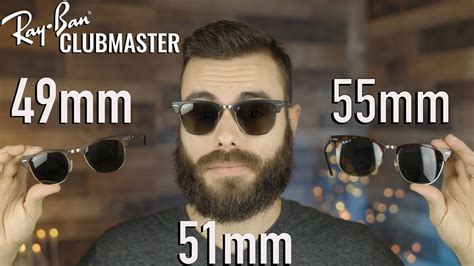 ray ban clubmaster sizes|ray ban clubmaster measurements.